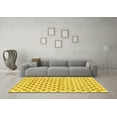 thumbnail image 3 of Ahgly Company Indoor Round Abstract Yellow Contemporary Area Rugs, 8' Round, 3 of 4