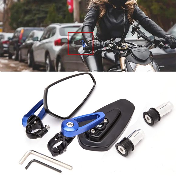 Espejo retrovisor de motocicleta azul CNC para Honda GROM MXS125