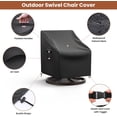 thumbnail image 3 of SUMMIT-Patio Chair Covers, 2 Pack Outdoor Swivel Lounge Chair Cover, Heavy Duty Patio Rocking Chair Covers, Patio Furniture Covers Waterproof, 30" W×34" D×38.5" H, Black, 3 of 7