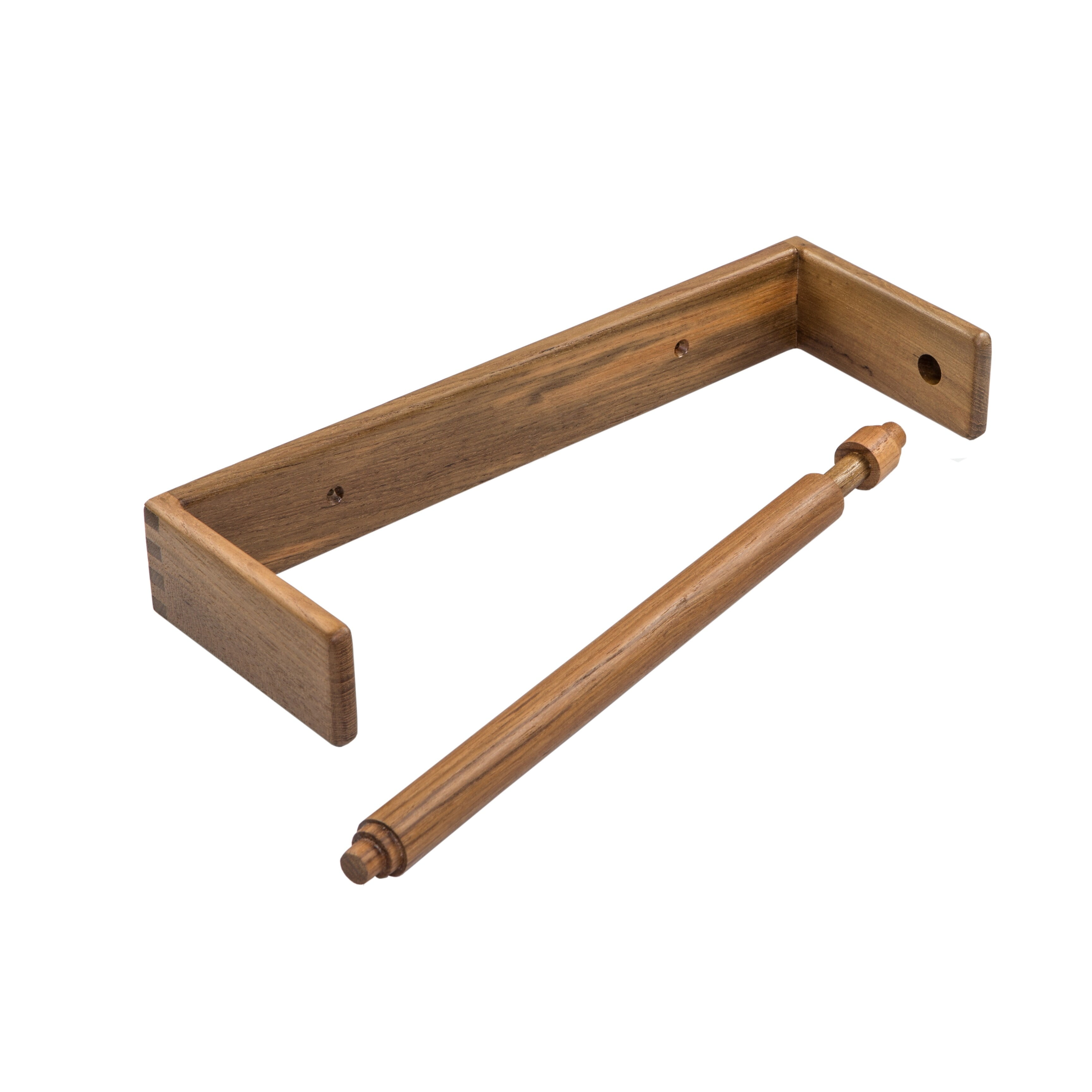 12" Teak Brown Wall-Mount Paper Towel Holder