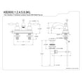 thumbnail image 2 of Kingston Brass Knight Two Handle 4" Centerset Lavatory Faucet with Retail Pop-up, 2 of 2