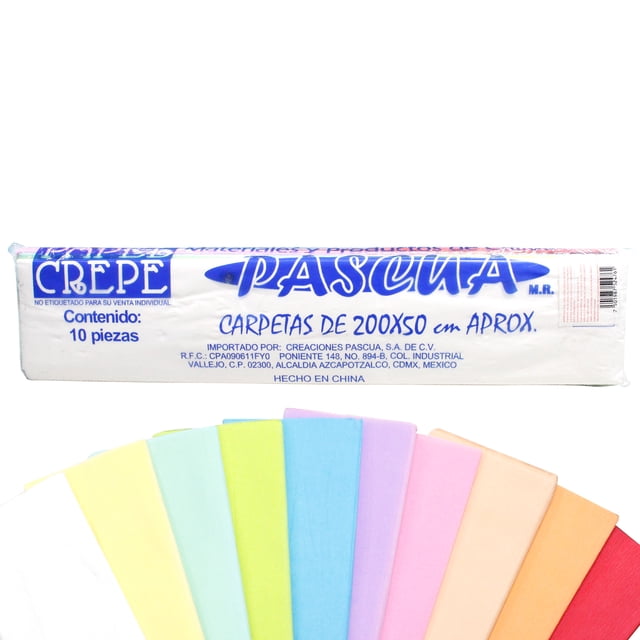 10 papel de crepe PASCUA papel de seda multicolor 200x50CM DIY MANUALIDAD Diseños y decoracion