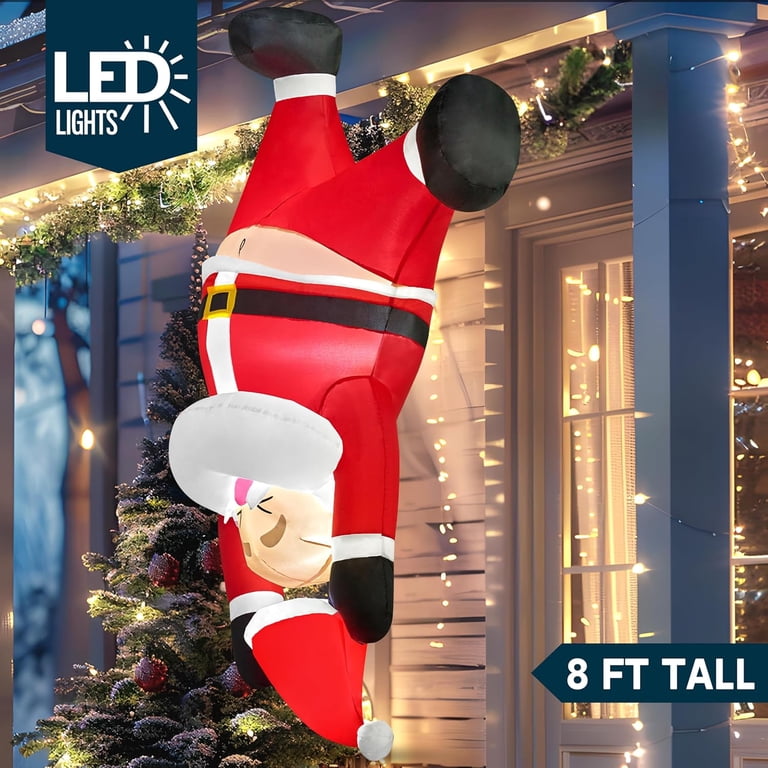 Joyfy 6 FT Christmas Inflatables Santa Outdoor Decorations  6FT Christmas Inflatables Outdoor Decorations, Upside Down Inflatable main image 0