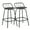 Black, variant on Ktaxon 2-Pc 30" Outdoor Swivel Barstool with Back & Foot Rest, 360 Swivel, Yellow