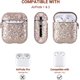thumbnail image 4 of fundas para AirPods con purpurina rosa, funda protectora, accesorios a prueba de golpes con mosquetón, soporta carga inalámbrica [LED visible] para Apple AirPods 2 y 1, 4 of 5