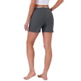 thumbnail image 3 of INSPIRE CHIC Womens Pajama Shors Elastic Waist Jersey Knit Soft Casual Contrast Hem Sleepwear Lounge Bottoms with Pockets L Black, 3 of 6