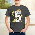 thumbnail image 2 of Casual Shirts for Boys Short Sleeve Top Trendy Cartoon Car Truck Excavator Shirt Graduation Gifts for Son Tops Toddler Baby Boy Clothes 8-9 Years Grey, 2 of 4