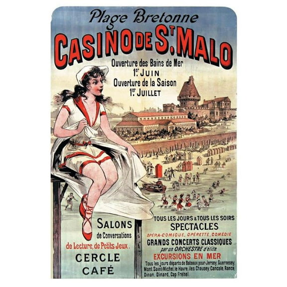 Bnf Affiches Carnet Ligné Affiche Casino Saint-Malo, (Paperback)