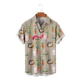 thumbnail image 6 of Hawaiian T-shirts for Men- Easter Rabbit Short Sleeve Beach Tops Bunny Printed Lapel Loose Tops Tops with Pocket, #5, Adult-6XL, 6 of 8