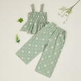 thumbnail image 6 of Gubotare Girls Fashion Outfits Baby 2-Piece Set Short Sleeve Shirt and Pants Bundle for Infants and Babies 4T 5T (Light Green,4-5 Years), 6 of 8