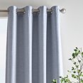 thumbnail image 4 of Martha Stewart Rivington Jacquard Curtain Panel Pair, Thermal Blue, Grommet, Lined, Room Darkening, Indoor, Adult, 2 Piece Set, 50" x 95", 4 of 6