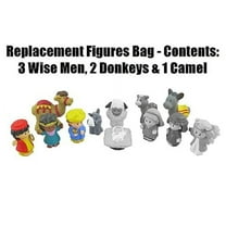 Replacement Parts for Fisher-Price Little People Nativity Set - J2404 ~ Replacement Figures ~ 3 Wisemen, 1 Camel and 2 Donkeys