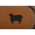 thumbnail image 3 of Ashton & Willow Mustard Tan Yellow Primitive Tabletop Kitchen Settlement Sheep Jute Stenciled Nature Print Oval 13x36 Runner, 3 of 4