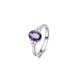 thumbnail image 1 of Qarigey Anillo de apertura para mujer, anillos de decoración de circón geométrico de Metal de cobre, decoraciones de mano ajustables, joyería para Ropa, zapatos y accesorios Miscelánea Púrpura Qarigey AP016466-02, 1 of 6