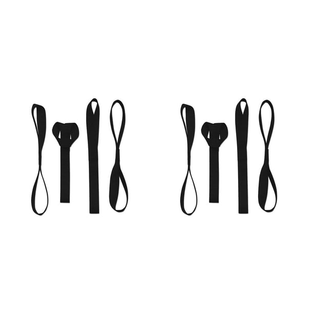 sweethay 4 correas de amarre de bucles suaves de 18 pulgadas, 1900 lb, carga de trabajo resistente de 2500 lb para motocicleta UTV/ATV Snowmobile negro 2piezas sweethay CBP016531