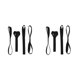 thumbnail image 1 of sweethay 4 correas de amarre de bucles suaves de 18 pulgadas, 1900 lb, carga de trabajo resistente de 2500 lb para motocicleta UTV/ATV Snowmobile negro 2piezas sweethay CBP016531, 1 of 5