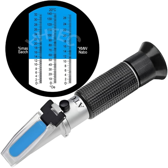 GJX Sugar Content Refractometer,Refractometer 0-32 Brix Wine Refractometer for Measuring the Sugar Content with Automatic Temperature Compensation