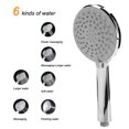 thumbnail image 3 of Qiilu Handheld Shower Head,Electroplating 6 Functions Pressurized Shower Head Hand Shower Bathroom Accessories,Shower Head, 3 of 9