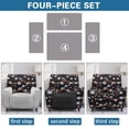 thumbnail image 6 of Garronmavis Christmas Snowflake Lights Reclining Chair Cover Washable Lazyboy Recliner Covers Non Slip Couch Cover Protector with Storage Pocket Furniture Protector for Living Room, 6 of 7
