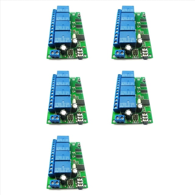 5X AD22B04 Relé de 4 Canales DTMF Decodificador de Señal de Tono Módulo de Relé de Control Remoto 12 V CC para PLC Smart Home