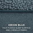 thumbnail image 3 of FurHaven Pet Products Faux Fleece & Chenille Orthopedic Sofa Pet Bed for Dogs & Cats - Orion Blue, Large, 3 of 13