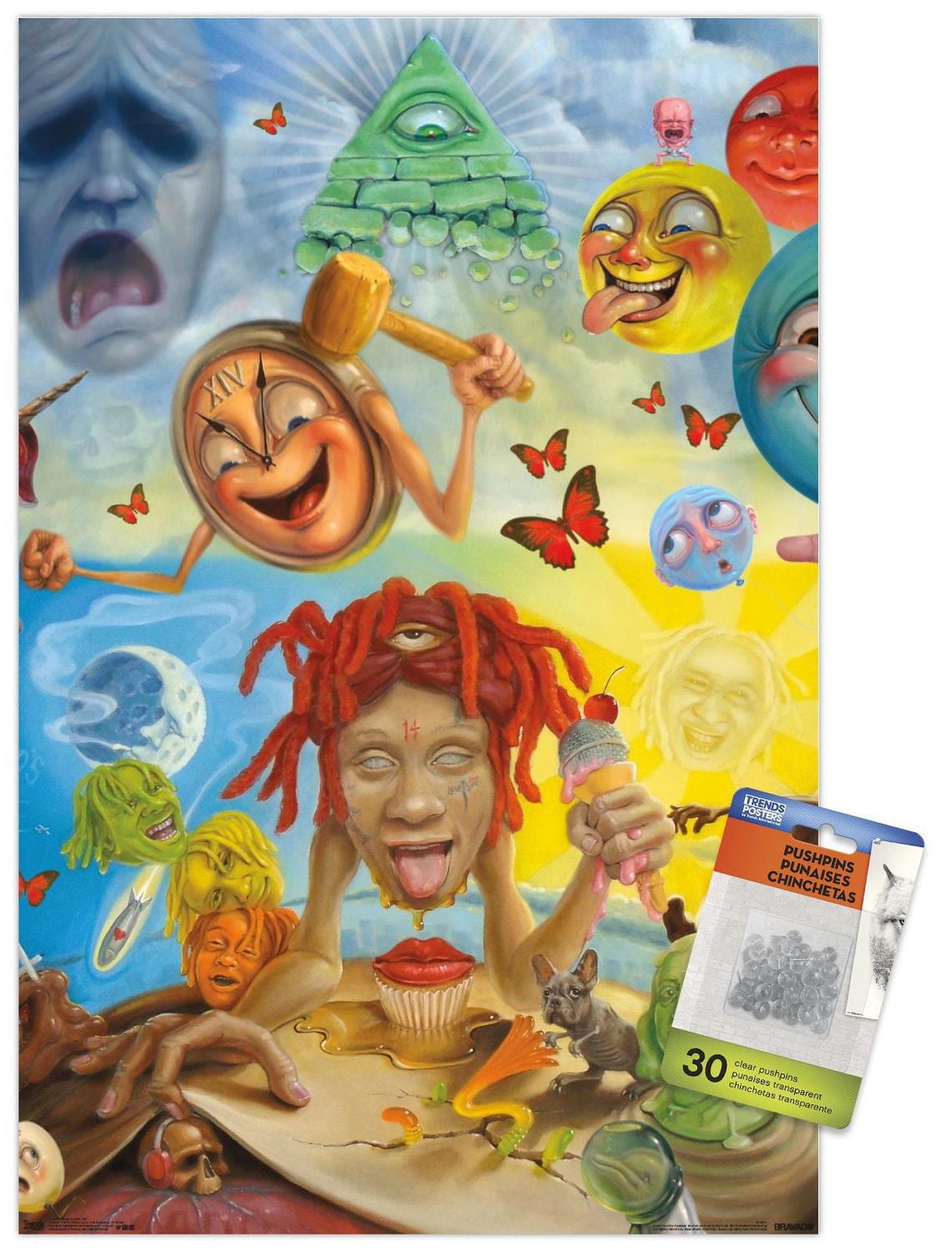 Trippie Redd - Art Wall Poster, 22.375" x 34" Framed