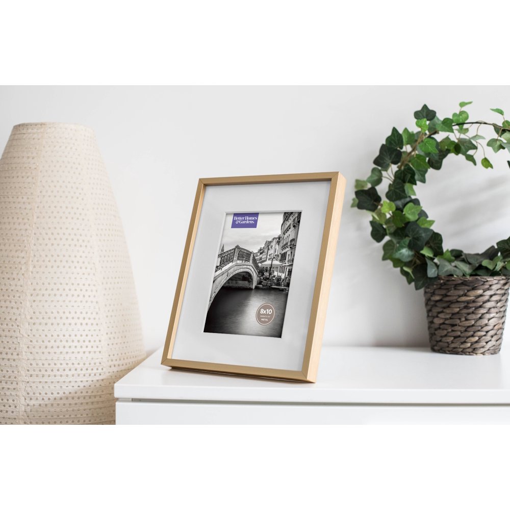 Better Homes & Gardens 8x10 Gold Tabletop Picture Frame