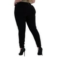thumbnail image 6 of Plus Size Shirred Waist  Cuff Joggers With Pockets - Black, 6 of 9