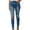 Light Blue, variant on Women's Skinny Ripped Washed Jeans, Slim Fit Denim Pants with Distressed Details & Ankle-Length Casual Design,Light Blue L