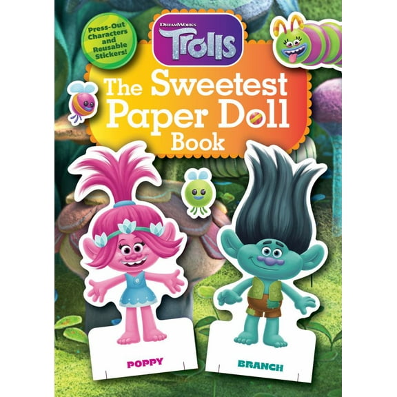The Sweetest Paper Doll Book (DreamWorks Trolls) (Paperback)