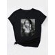 thumbnail image 4 of Camiseta de verano para mujer Manga Corta Vibrant Art Print Crew Neck Short Sleeve Casual T-Shirt - Soft Medium Stretch Polyester Fabric, Machine Washable, Random Portrait Pattern, Spring/Summer/Fal, 4 of 8