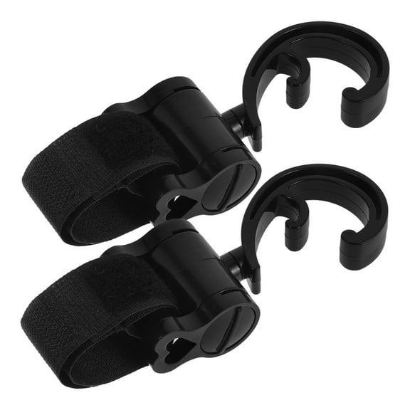 2pcs Stroller Hooks Rotatable Baby Stroller Hanging Clips Hook Mommy Stroller Hooks Stroller Clip Straps For Hanging Diaper Bags Grocery Shopping Bags
