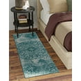 thumbnail image 7 of Unique Loom Sofia Collection Area Rug - Grand (2' x 9' 10" Runner Turquoise/Ivory), 7 of 7