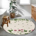 thumbnail image 4 of Round Rug 3ft Area Rug, Irish Shamrock Floral St. Patrick's Day Area Rugs for Living Room Bedroom, Spring Flower Clovers Floor Mat Non-Slip Non-Shedding Carpet Indoor Accent Rugs, 4 of 9