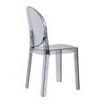 thumbnail image 3 of 2xhome Mid Century Modern Dining Room Side Chair, Clear Transparent Ghost Accent Armless Lounge Chair, Smoke, Set of 1, 1 piece, 3 of 8