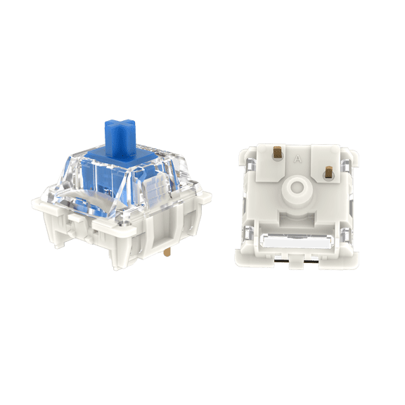 GATERON G Pro 3.0 Switches Pre-lubed 3-Pin RGB Linear for Gaming Mechanical Keyboard (Blue, 35PCS)
