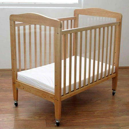 L.A. Baby Portable Mini Crib with Mattress Natural ...