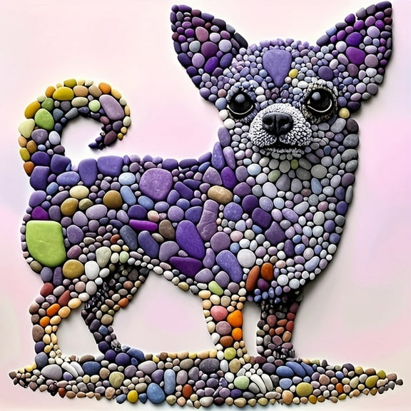 DIY Animal Dog Diamond Painting Kits for Adults Dog Stone Series 5D Diamond Art Kits, Full Drill Diamond Painting Kits, Gem Arts and Crafts for Beginner Home Wall Decor