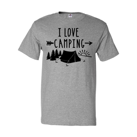 Inktastic I Love Camping- Tent and Trees T-Shirt