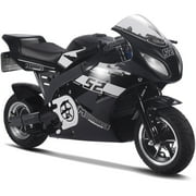 MotoTec 48v 1000w Kids Superbike Large Pocket Bike Black