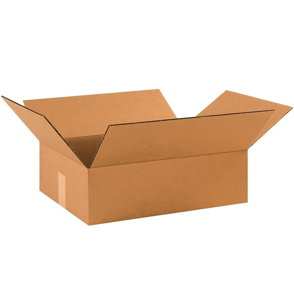 BOX USA 17 1/2 x 12 x 3 Corrugated Cardboard Boxes, Flat 17.5"L x 12"W x 3"H, Pack of 25 | Shipping, Packaging, Moving, Storage Box for Home or Business, Strong Wholesale Bulk Boxes