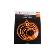 Way To Celebrate Halloween  Orange and Yellow Plastick Pumpkin shape Cookie Cutter Set