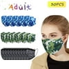 ICQOVD Disposable Camouflage Adult Mask Disposable Cartoon Print Mask Lace Mask 30PCS