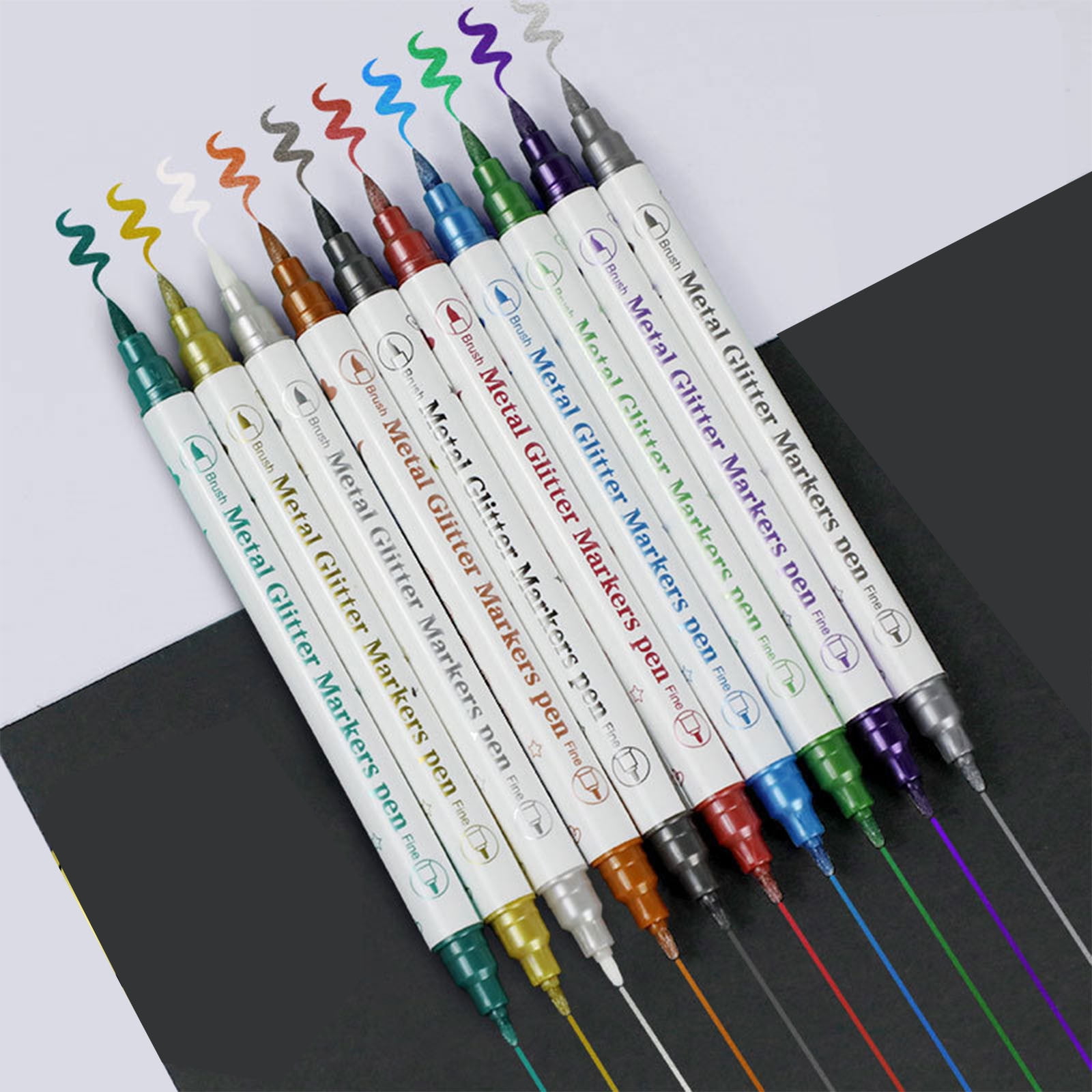 SPOORYYO Double Headed Color Marker Pen Set, Double Line Pen for Painting, Illustration and Coloring, Easy to Use for Various Applications