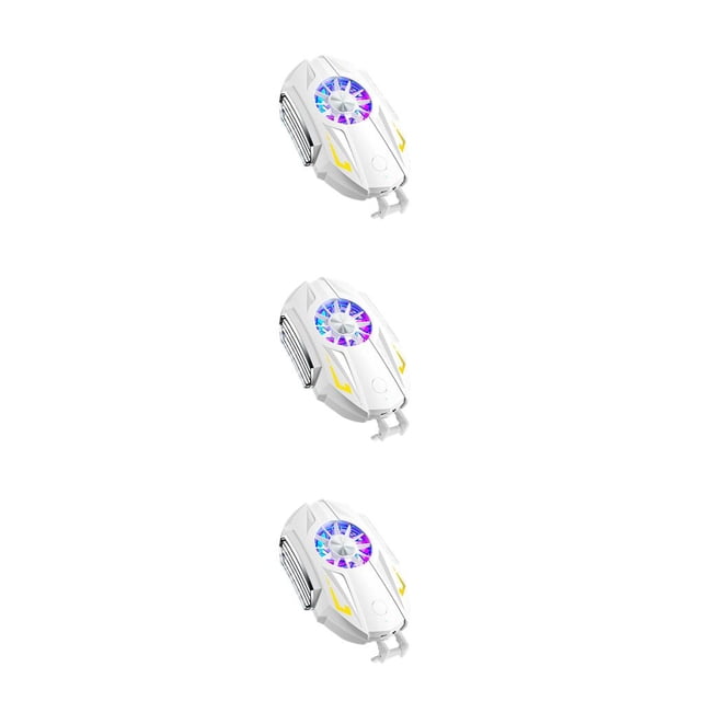 Methold Ventilador de refrigeración para teléfono móvil con luz RGB Radiador portátil 3 engranajes Disipador de calor de disipación de Type1 NO1