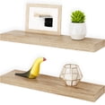 thumbnail image 4 of Ballucci 24" Floating Shelves for Wall, 2-Pack with Invisible Brackets, 6" Deep, Natural Oak, 4 of 7