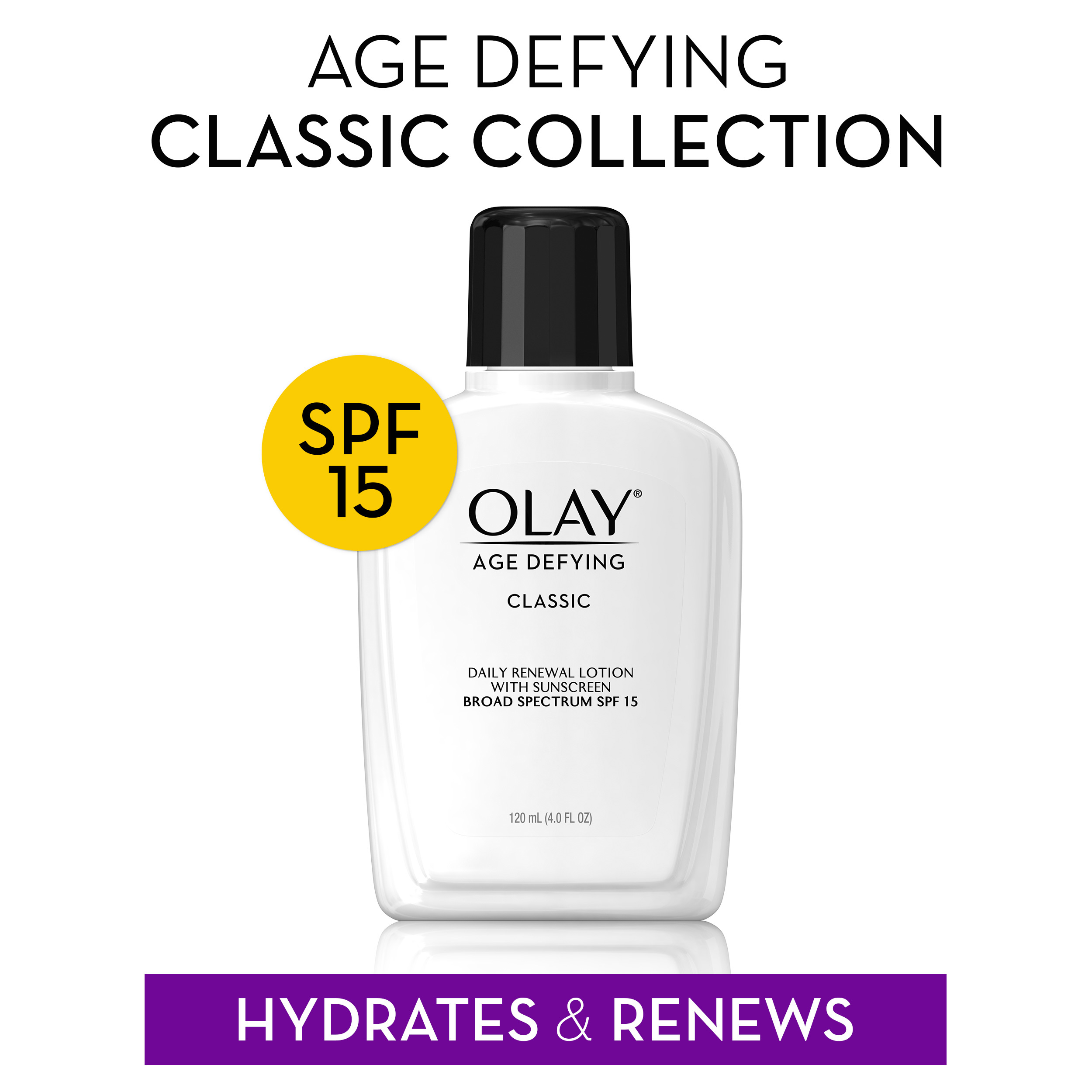 Olay Age Defying Classic Daily Renewal Lotion, Fights Fine Lines & Wrinkles, Normal Skin, SPF 15, 4 fl oz - image 7 of 10