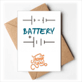 thumbnail image 1 of Charge de la Batterie Plus Moins les Cartes de Remerciement Enveloppes Note Blanche, 1 of 3