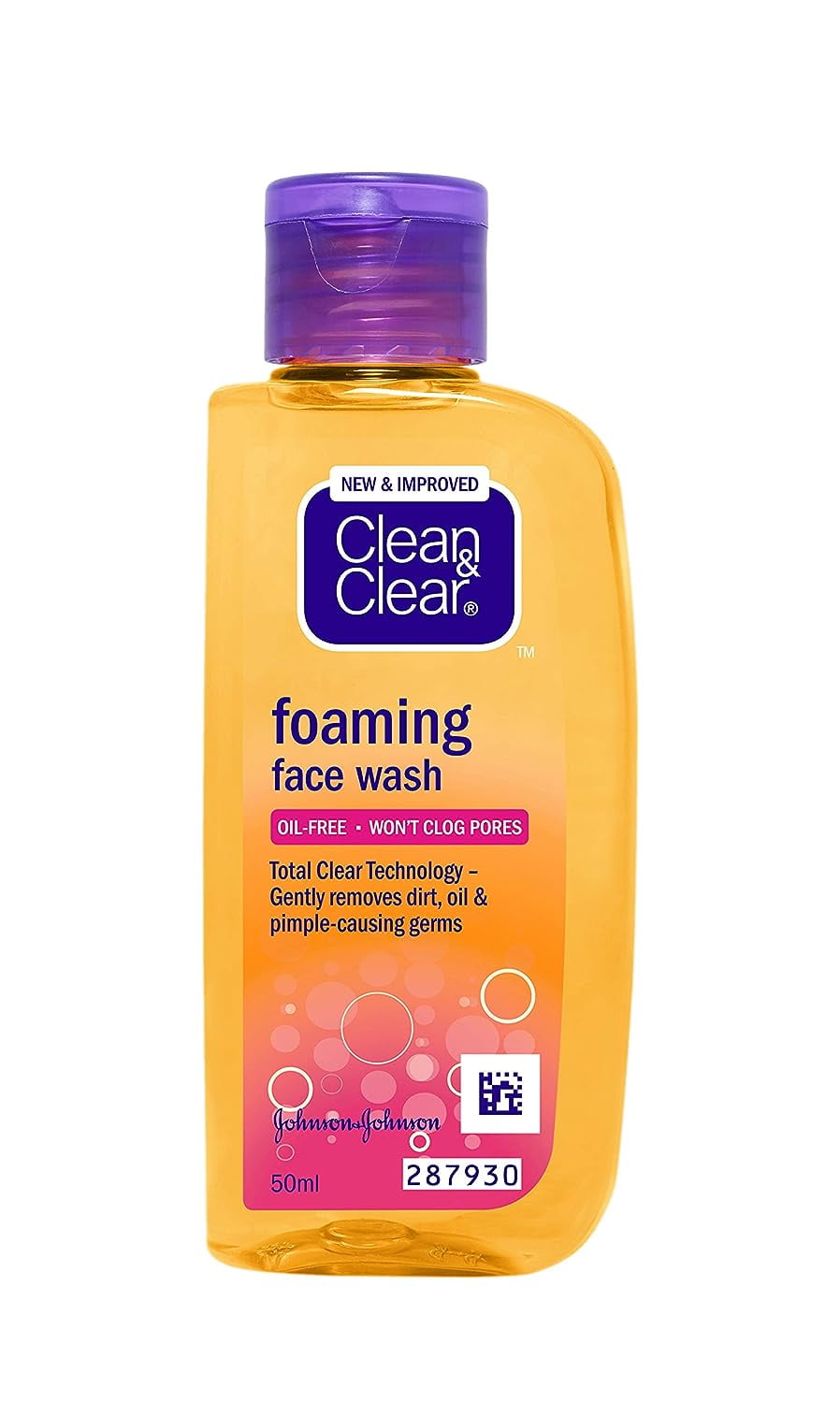 Clean & Clear Facial Wash, 50ml, Oil Free Face Wash
