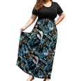 thumbnail image 1 of SheepFlare Women Plus Size Petite Maxi Dress Short Sleeve Casual Beach Bohemian Long Dresses with Pockets, 1 of 6